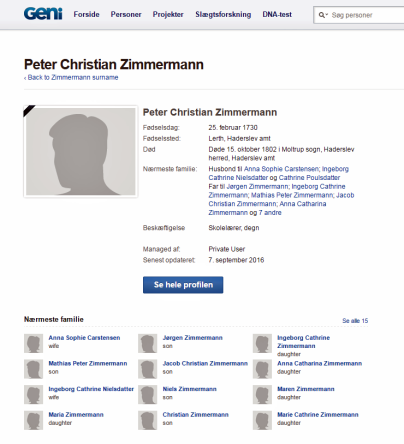 Peder Christian Zimmermenn 1730