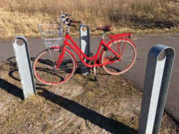 Cykelparkering ved Lystrup sø